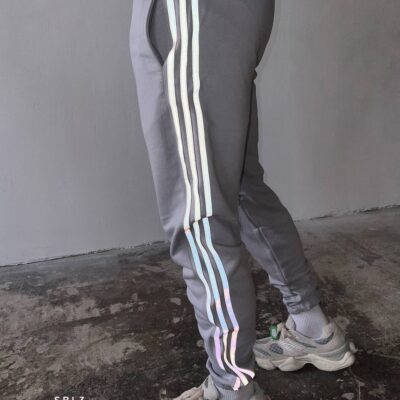 Чоловічі Спортивні Штани Чорні - Бавовняні з Рефлективними Полосками та Манжетами