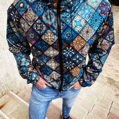 Чоловіча Куртка Вітровка - Демісезонна з Принтами "Орнамент"
