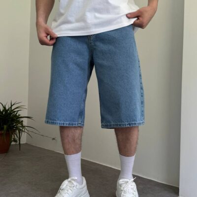 Чоловічі Блакитні Джинсові Шорти Баггі - Широкі Baggy
