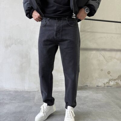 Чоловічі Вільні Графітові Джинси СЛІМ - Джинсові Штани SLIM CROP