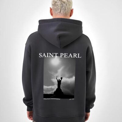 Чоловіче Вільне Графітове Худі "Saint Pearl" - Утеплене на Флісі