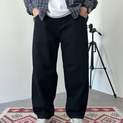 Чоловічі Широкі Чорні Джинси Baggy Barrel - Джинсові Штани Баггі Оверсайз